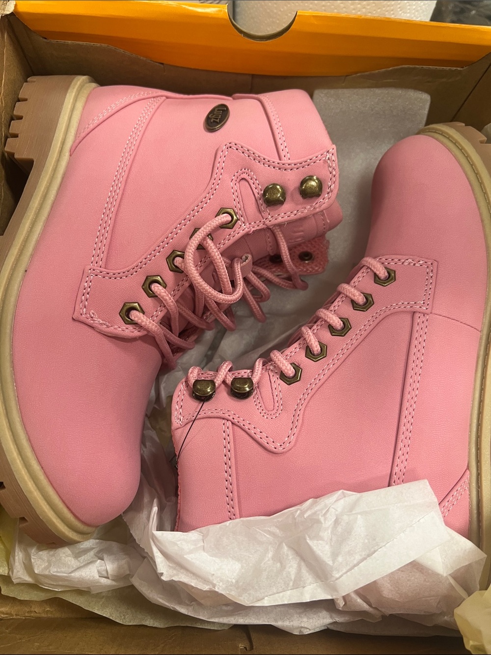 Lugz Pink Lace-Up Women's Ankle Boots